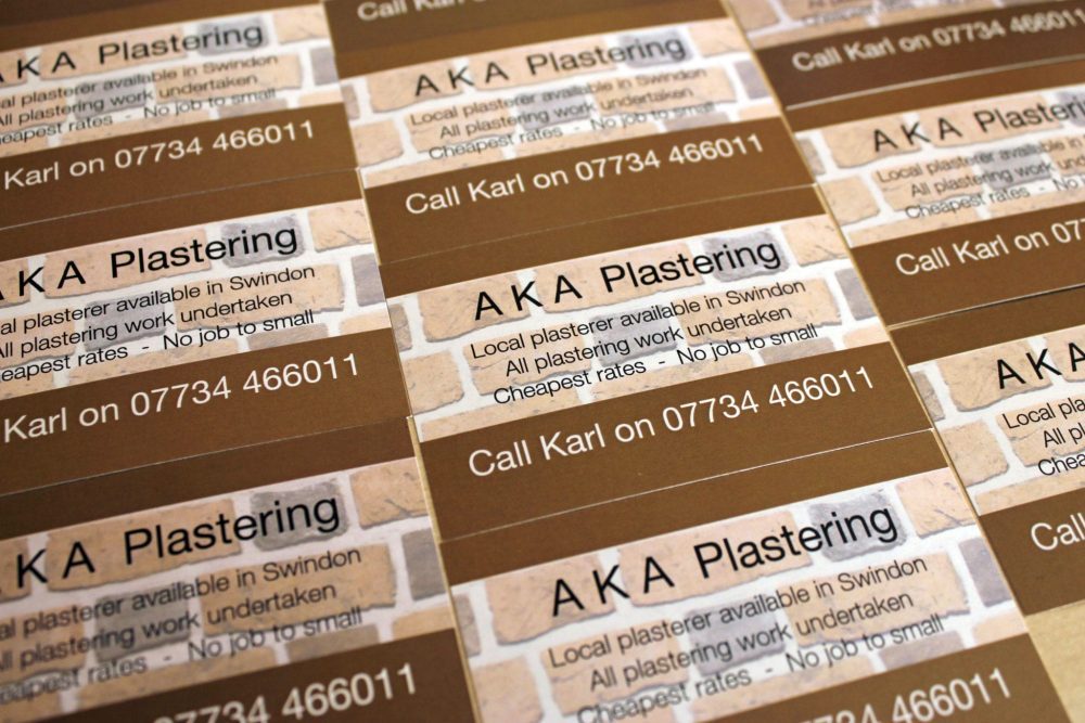 Business Cards for AKA Plastering in Swindon
