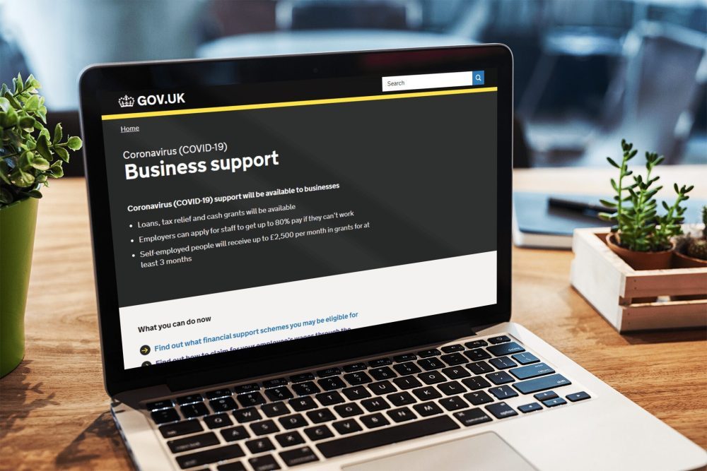 Coronavirus Business Support Page on GOV.UK Website