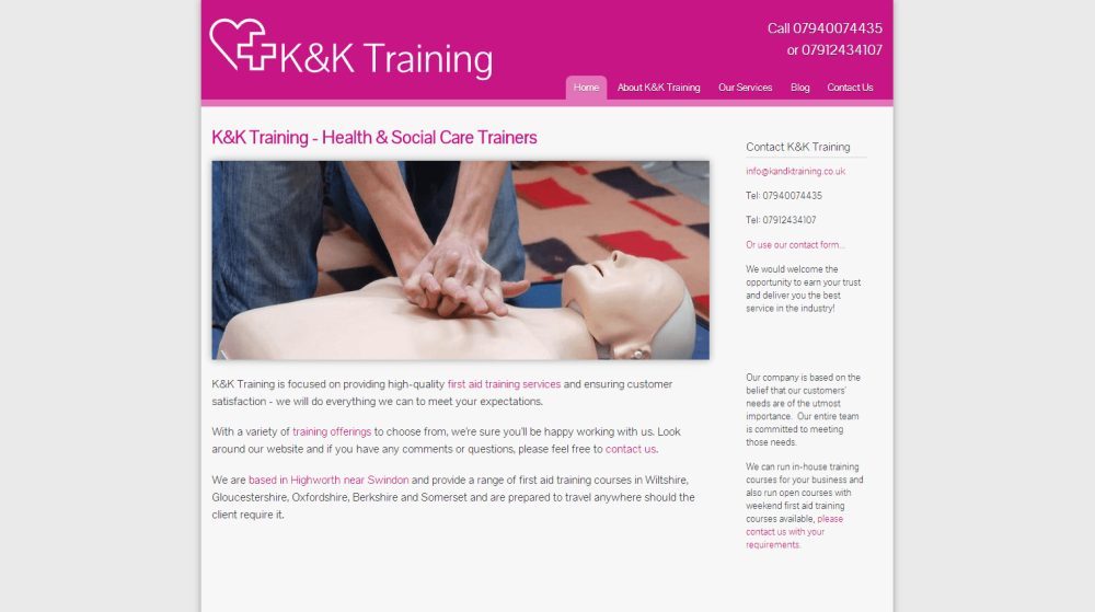 K&K Training’s New Website from O’Brien Media