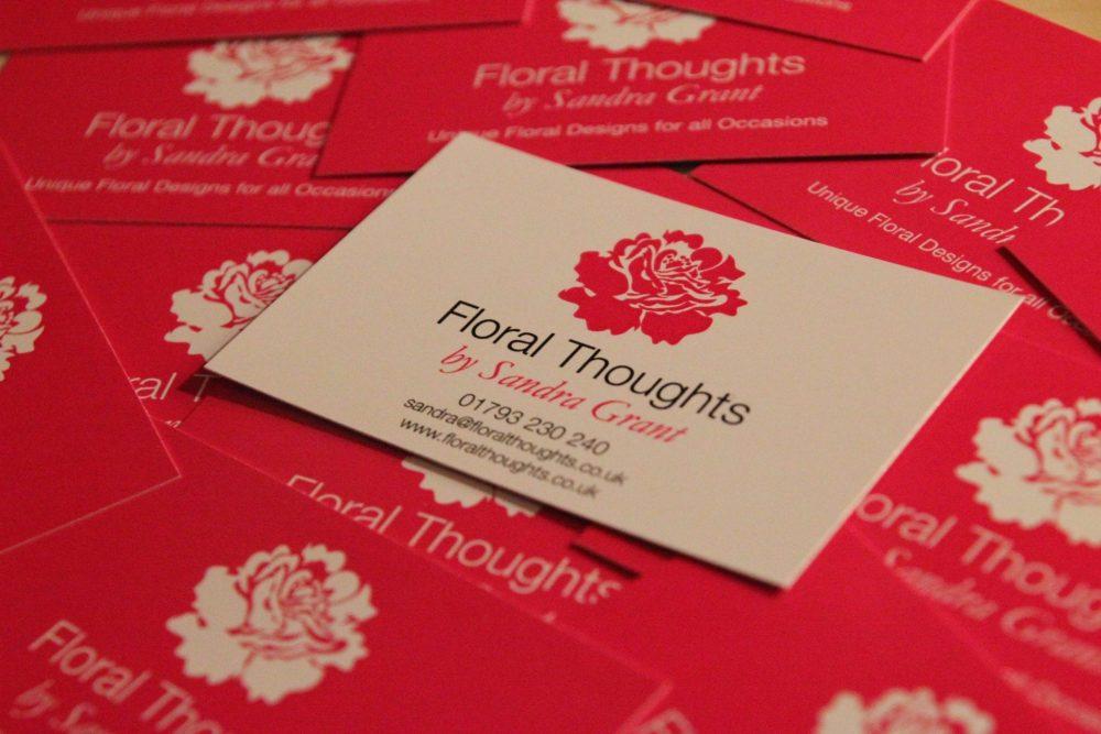 Logo Design: New Business Cards for Floral Thoughts