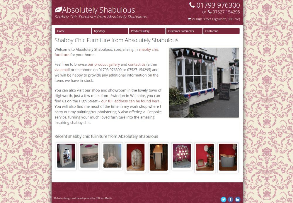 New website for Absolutely Shabulous, Highworth