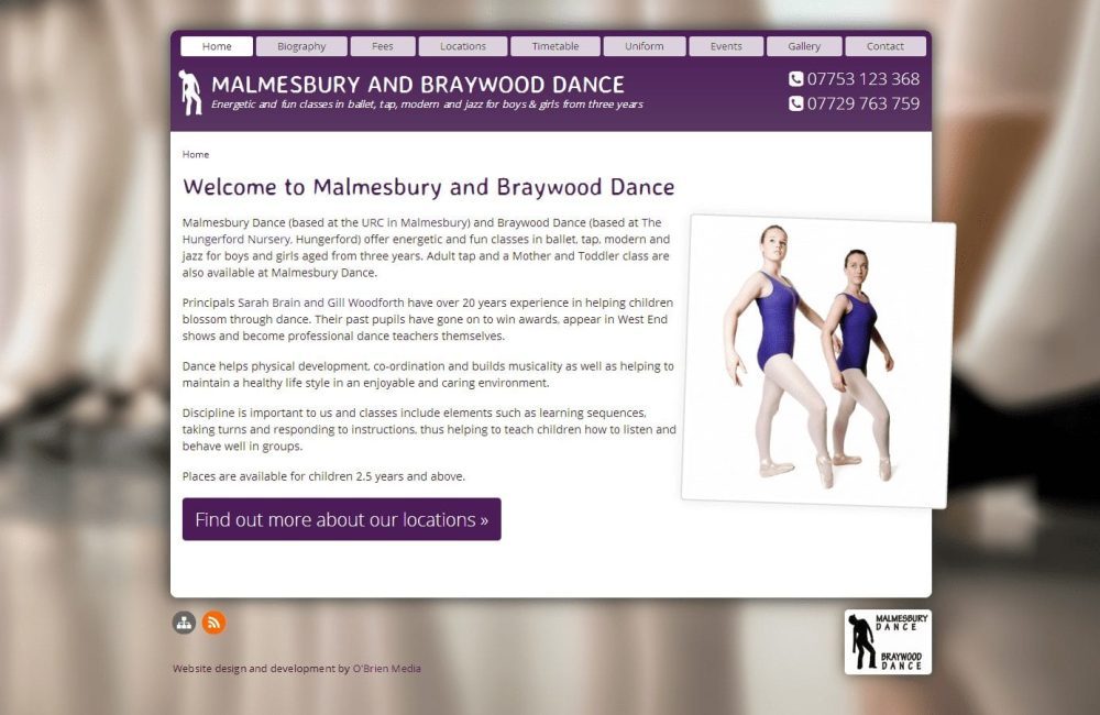 New Website for Malmesbury and Braywood Dance