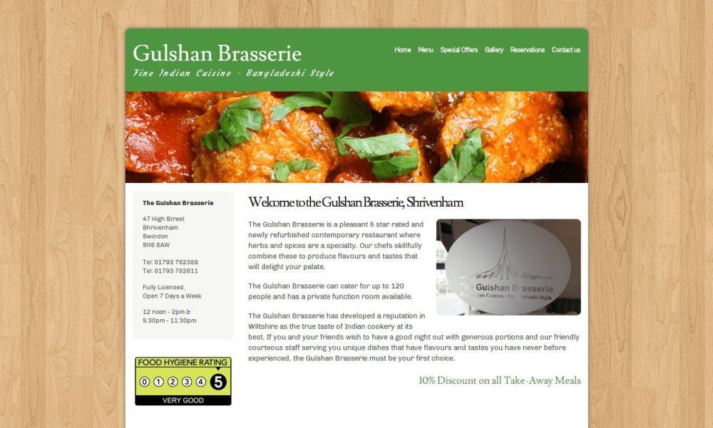 New Website for The Gulshan Brasserie