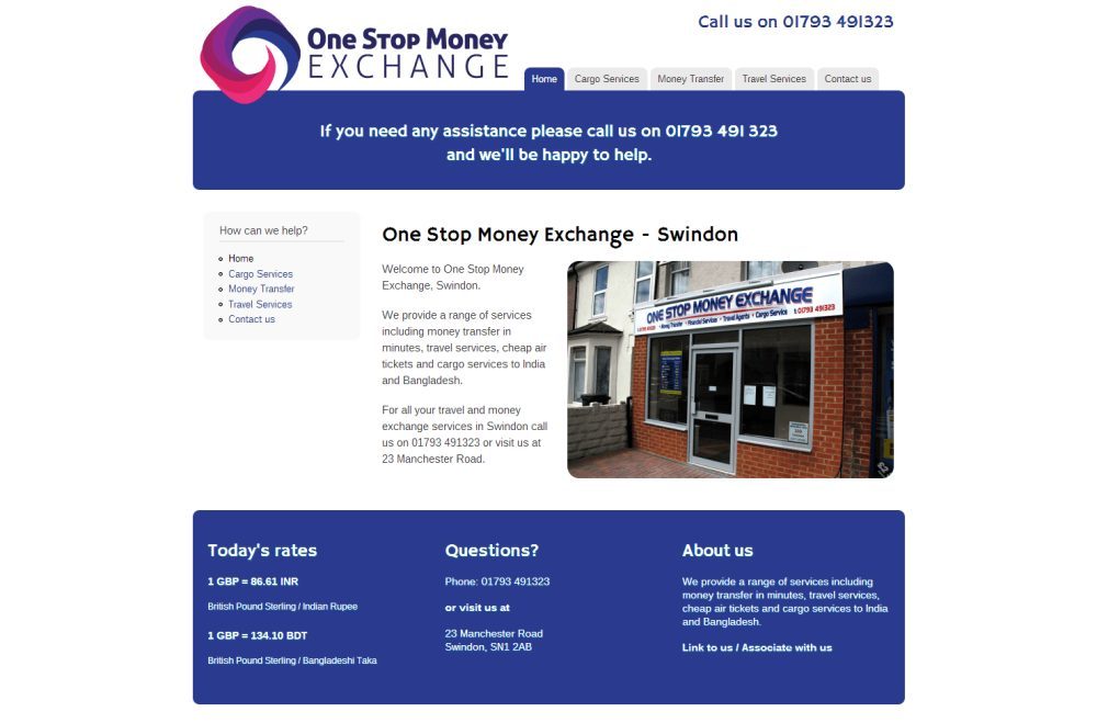 New Website & Logo for One Stop Money Exchange
