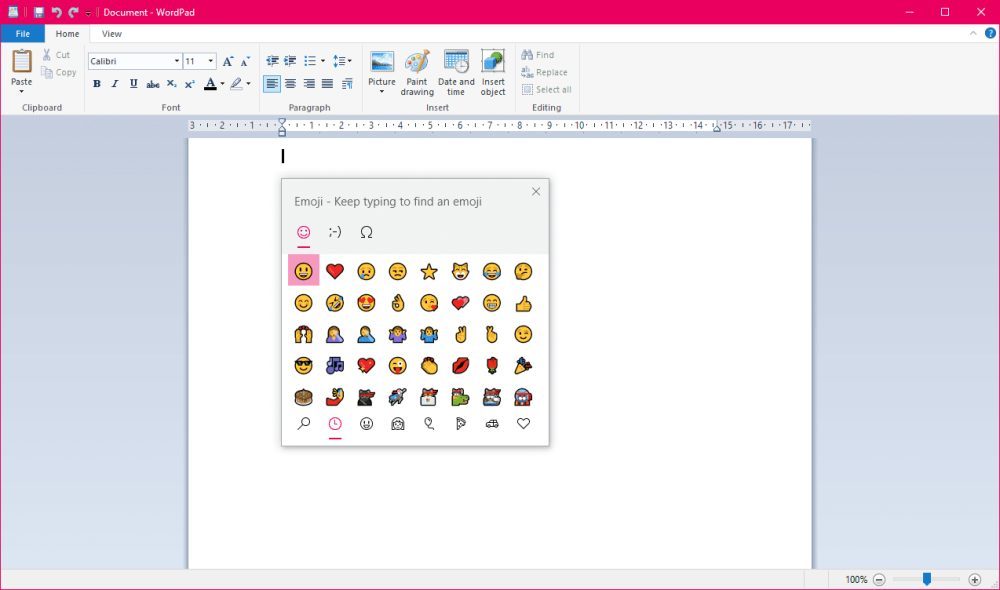 Windows 10 has a hidden emoji picker