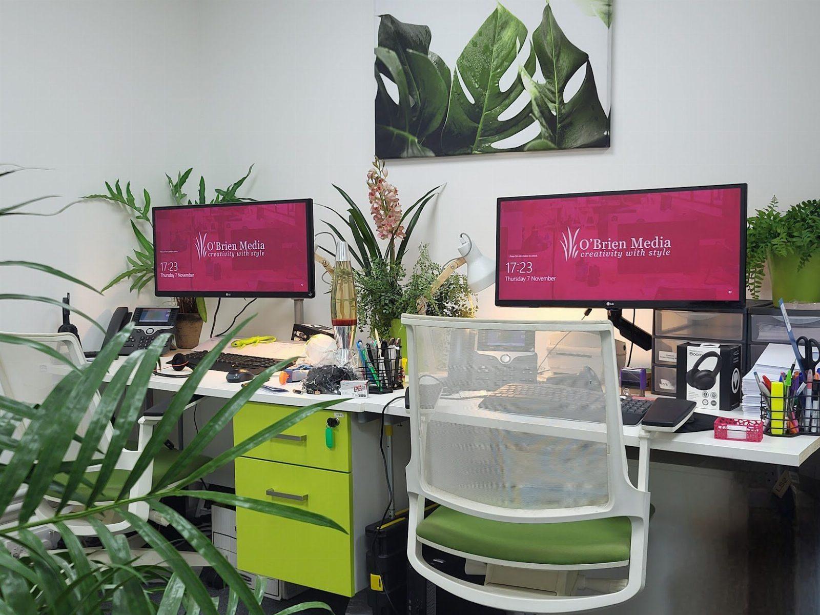 The O’Brien Media office showcasing the dedicated Swindon-based team, experts in WordPress website design and development.