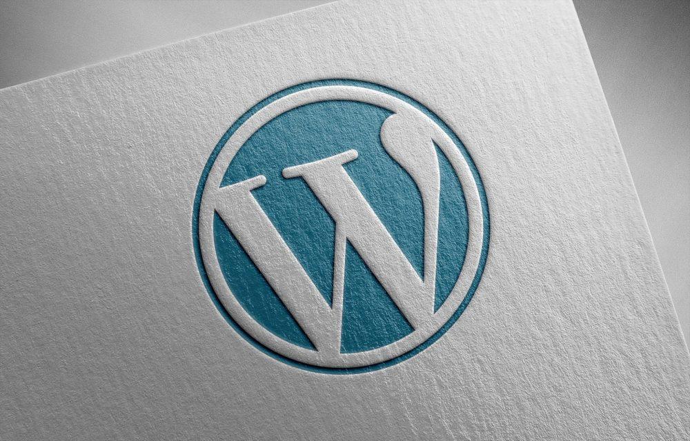 WordPress blue logo with a link to Contact