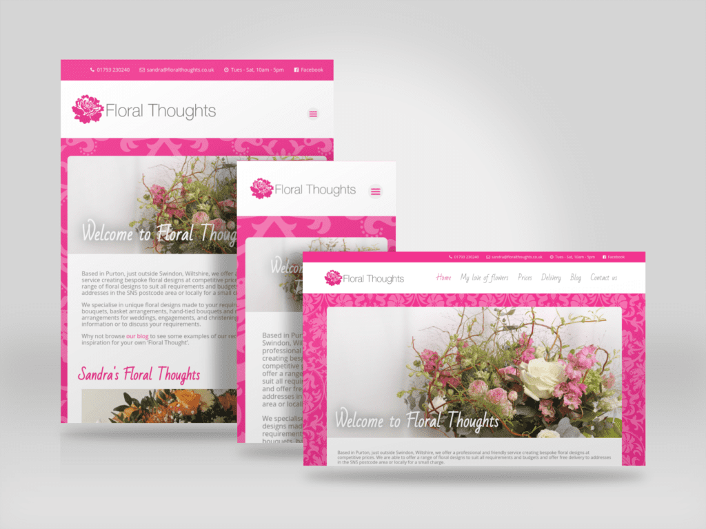 Floral Thoughts responsive website