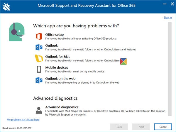 Microsoft Support and Recovery Assistant 17.01.0268.015 for windows instal free