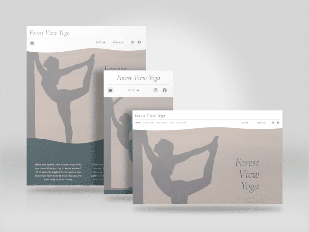 Forest View Yoga responsive website