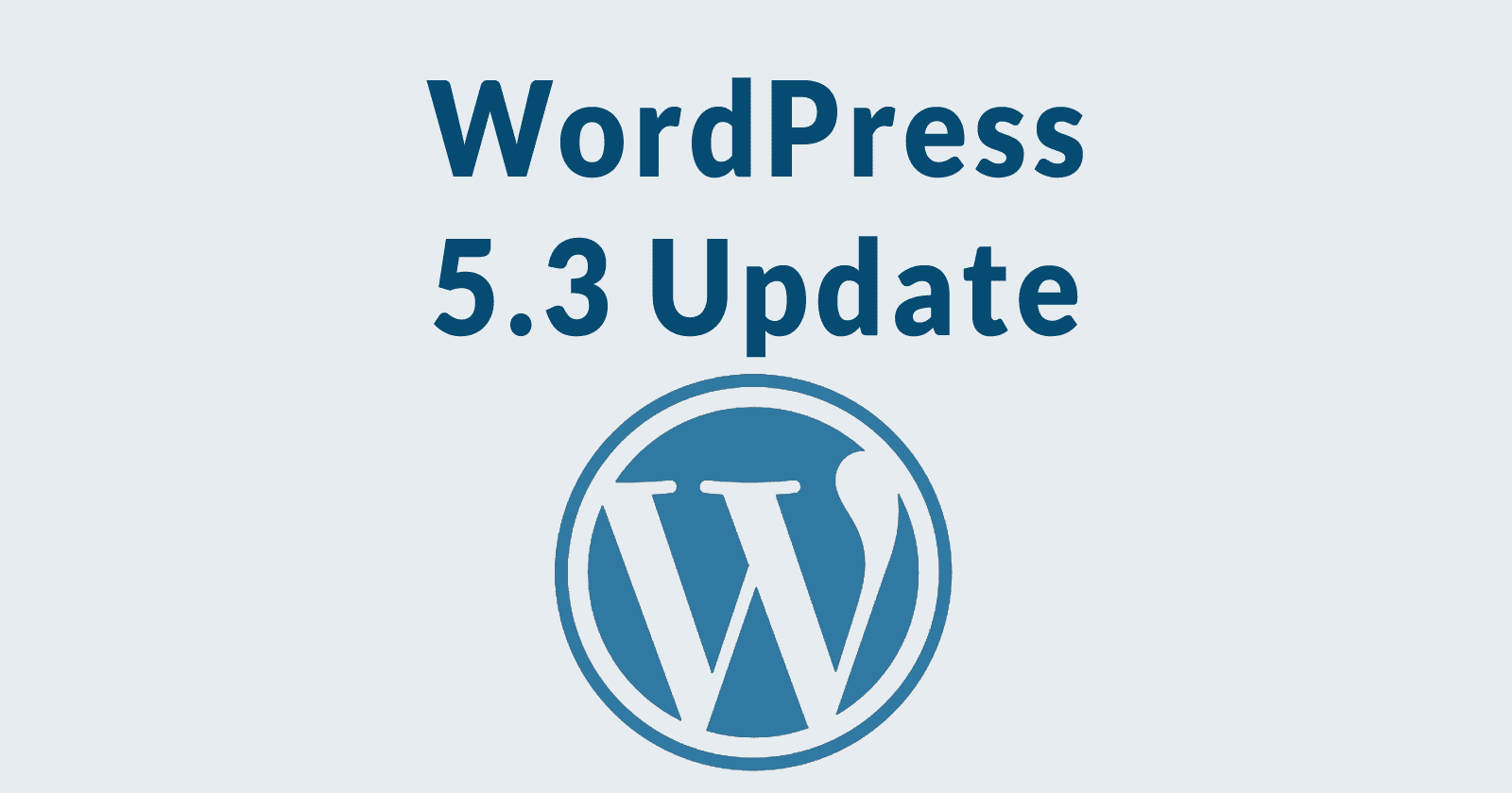 WordPress 5.3 update signal