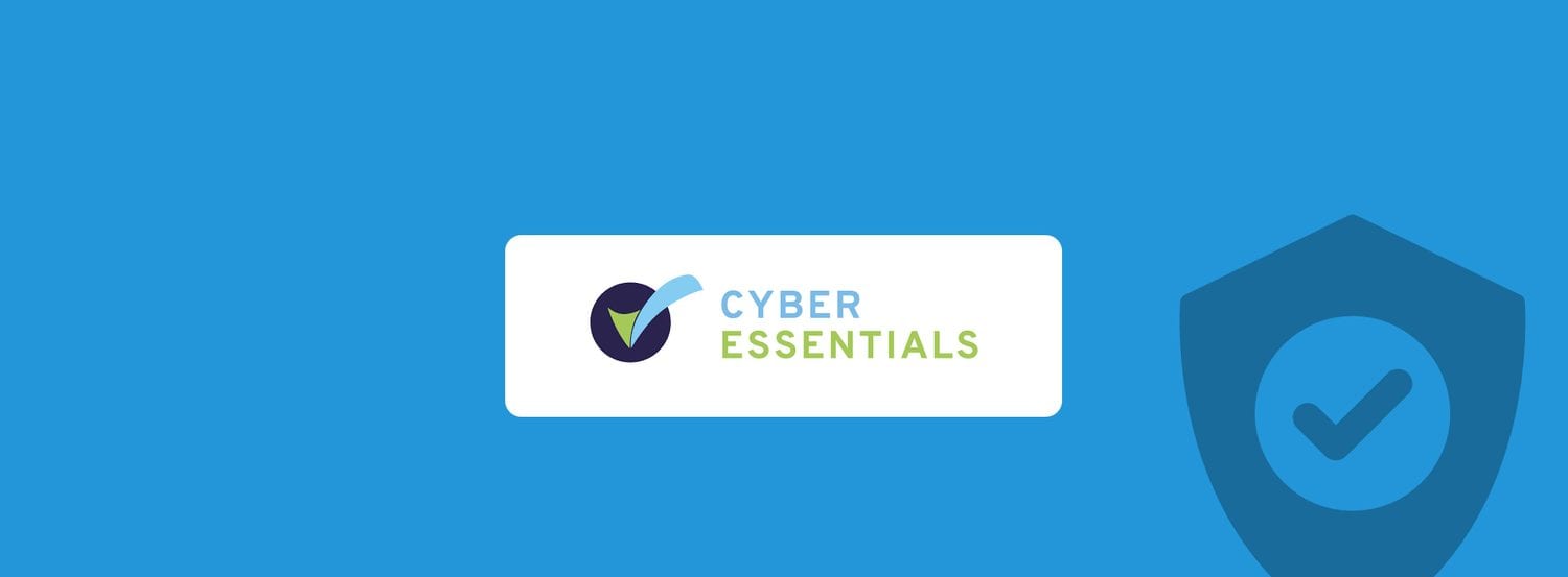 cyber essentials logo with blue background