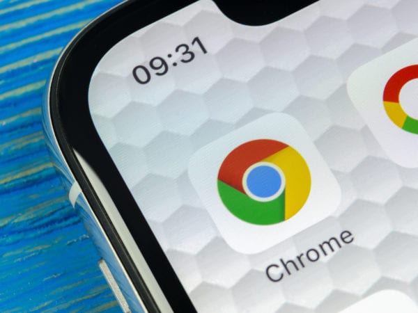 Google Chrome application icon on Apple
