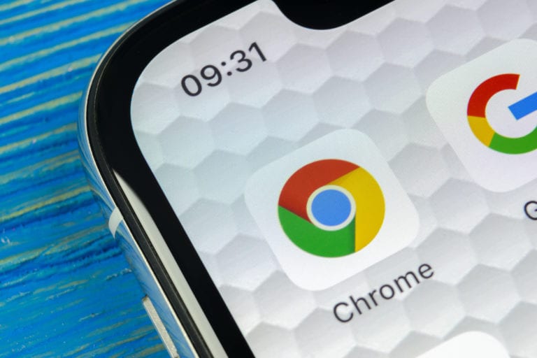 Google Chrome application icon on Apple