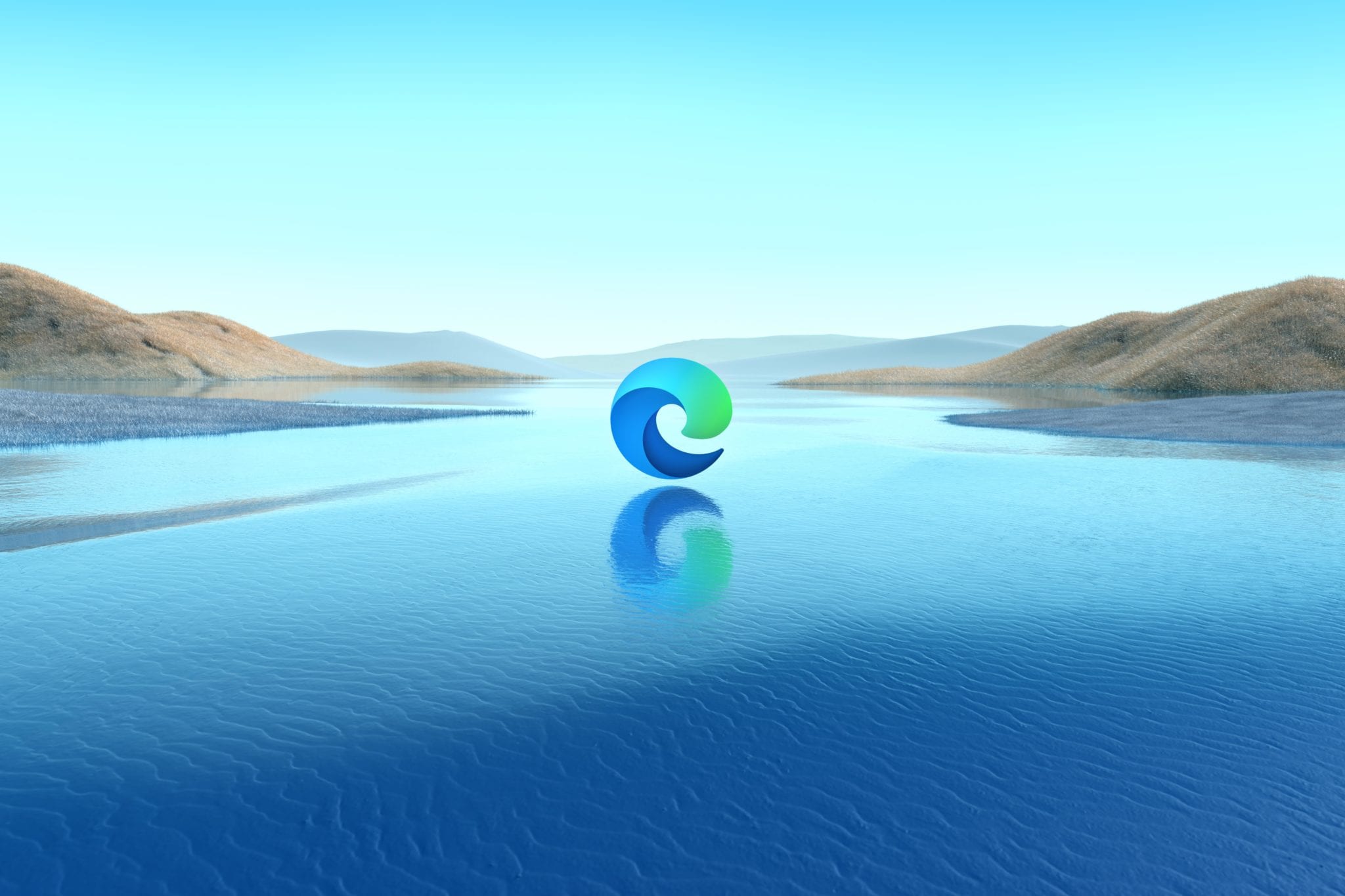 Internet Edge logo on top of a lake