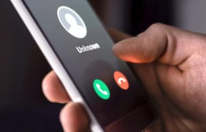Phone call from unknown number late at night