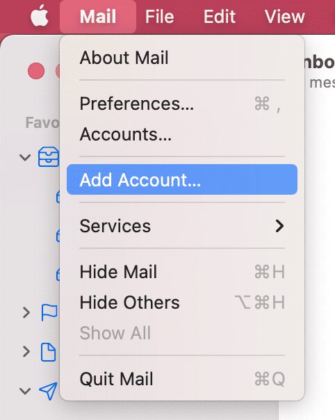 add mail account option