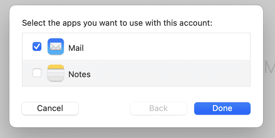 Attachment options for email app