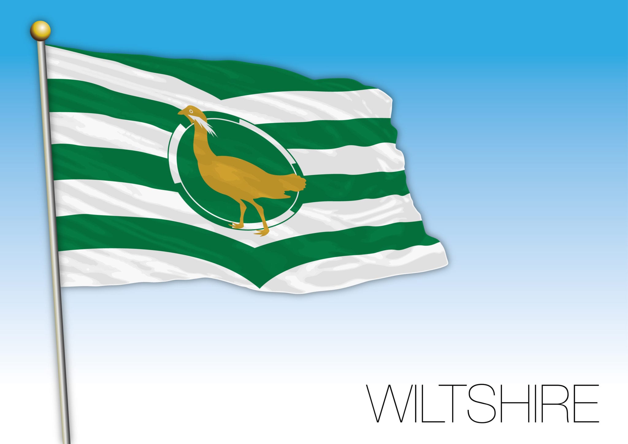 Wiltshire county ensign flag