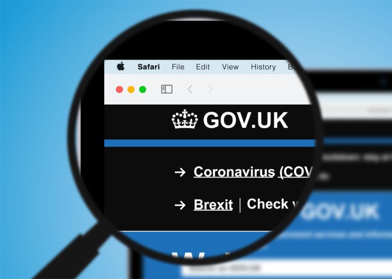 UK Government vector webpage