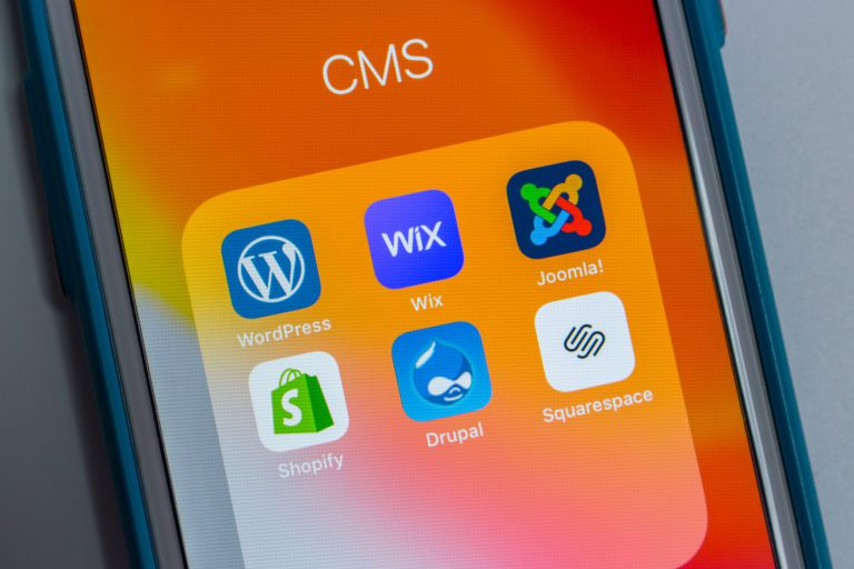 CMS options on a mobile