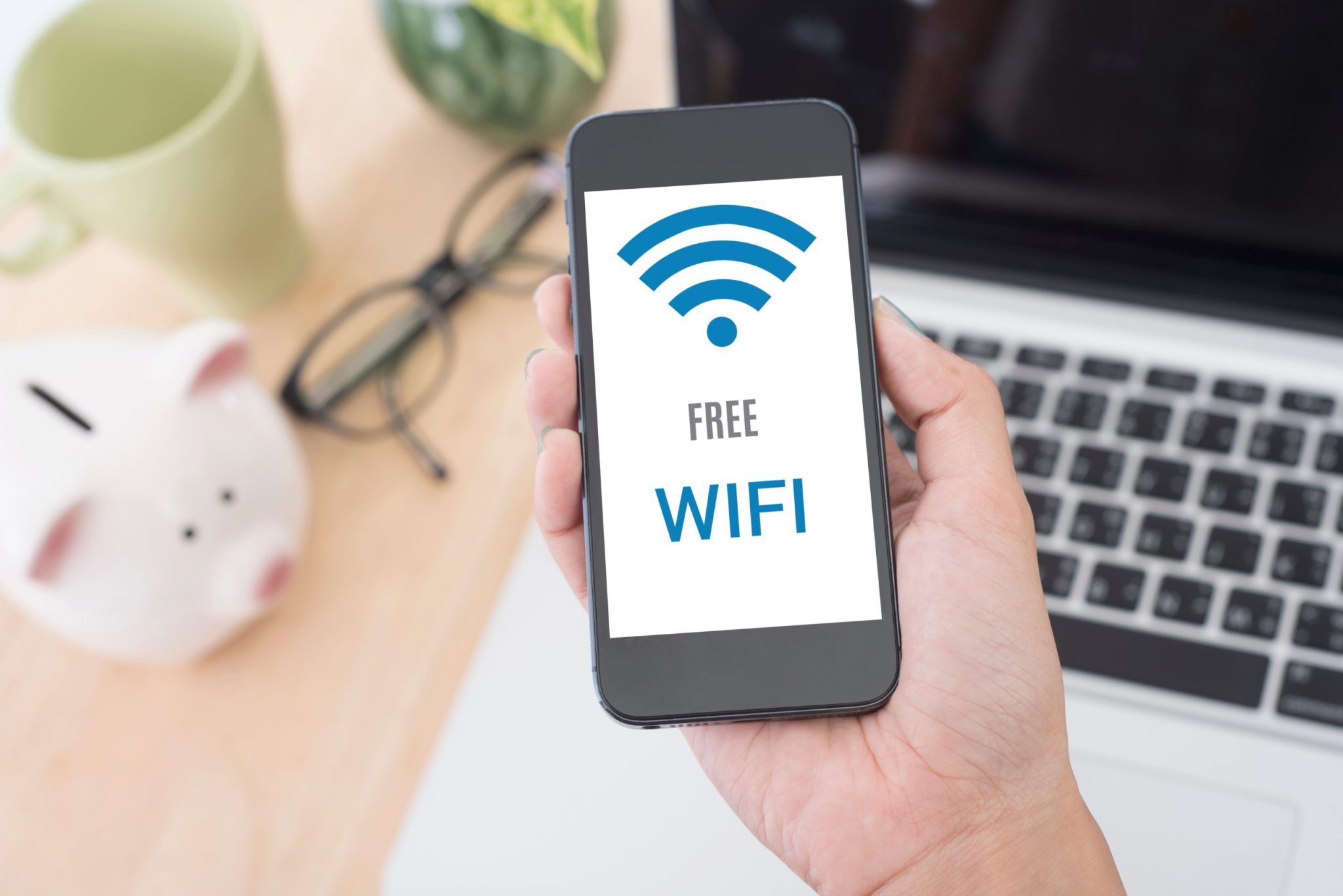 Free Wifi image on a mobile