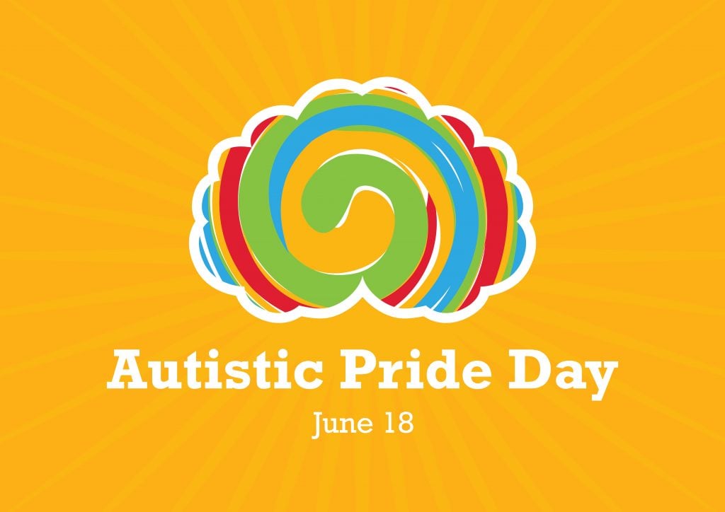 Autistic Price Day logo with yellow background