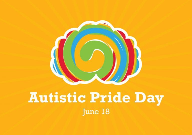 Autistic Price Day logo with yellow background