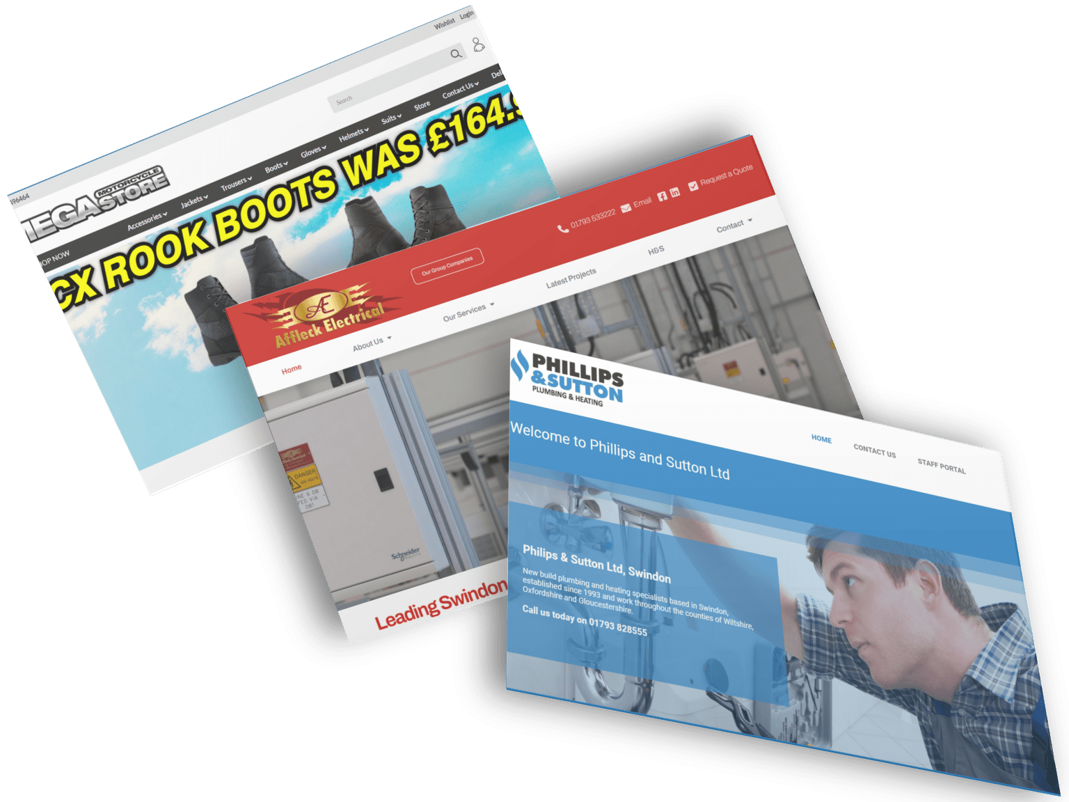 Three websites designed by OBrien Media