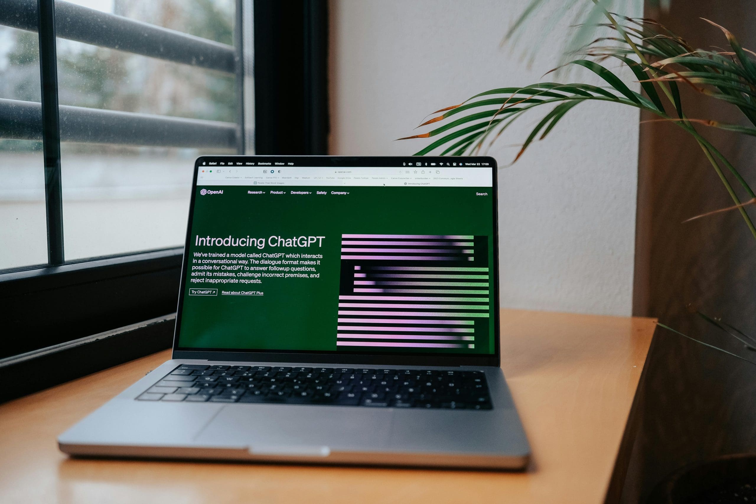 Chat GPT on a laptop