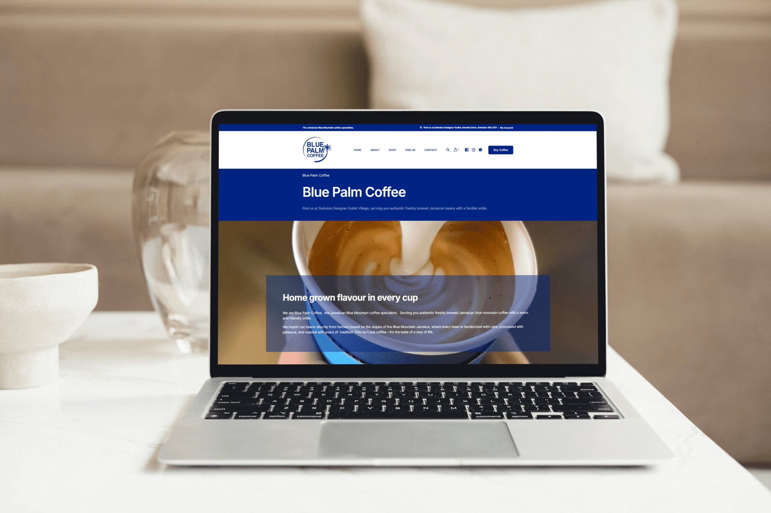 Blue Palm Coffee Website