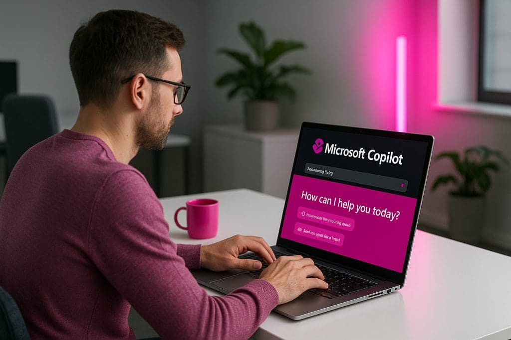 Microsoft Copilot on laptop